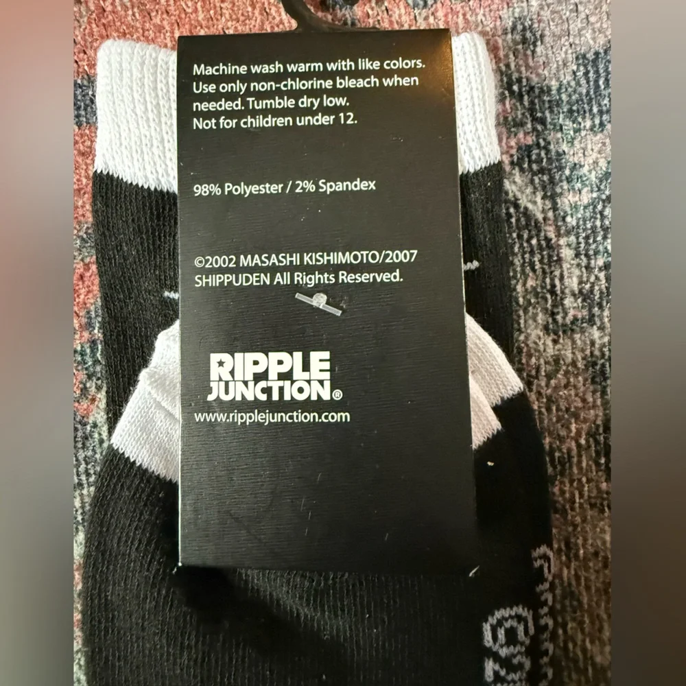 Ripple Junction Naruto Shippuden‎ Black and White Socks